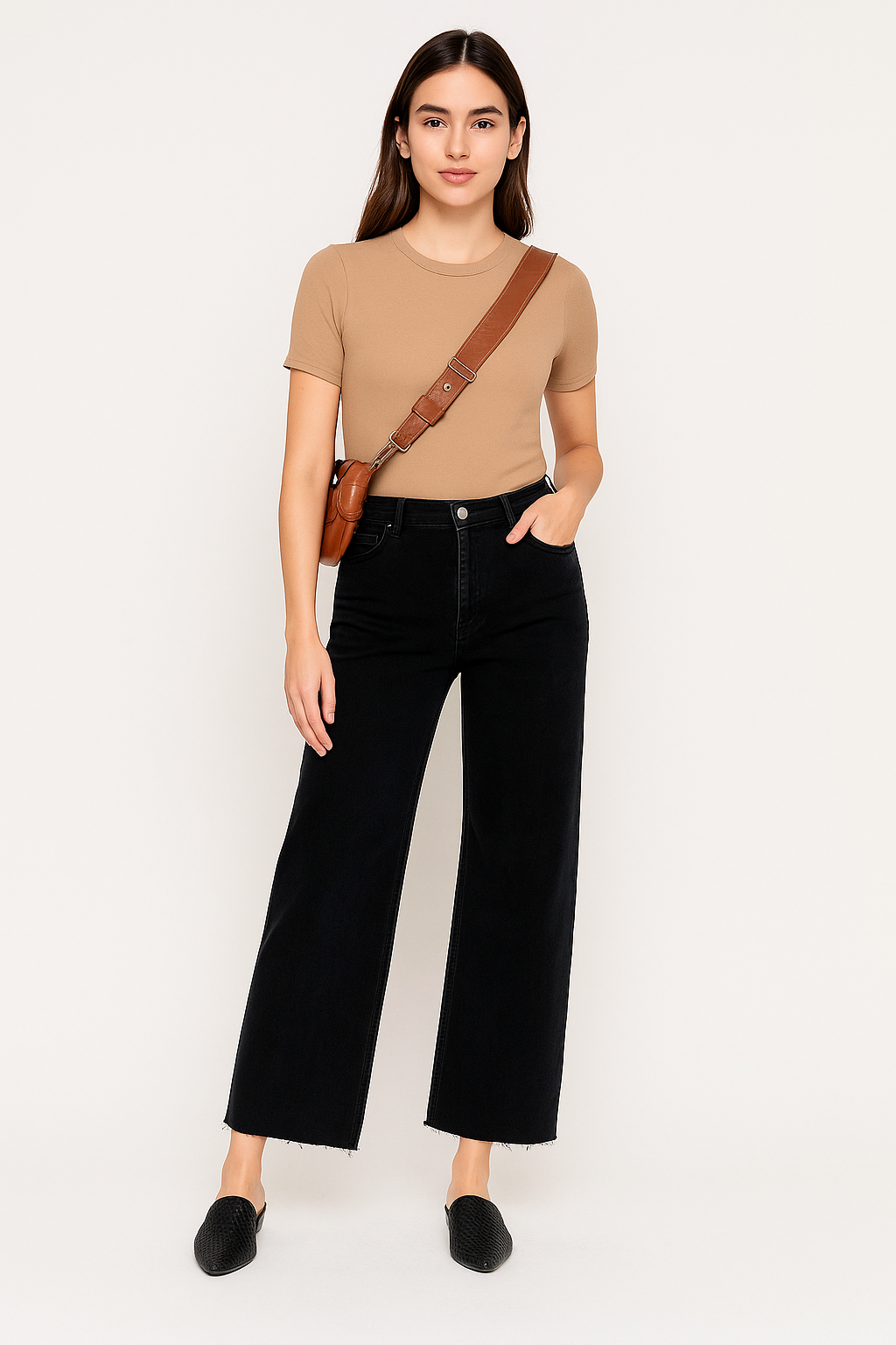 Wide Leg Jeans Black