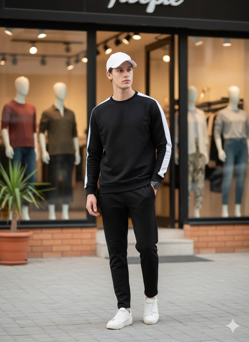 Panel Sleeves Sweatshirt