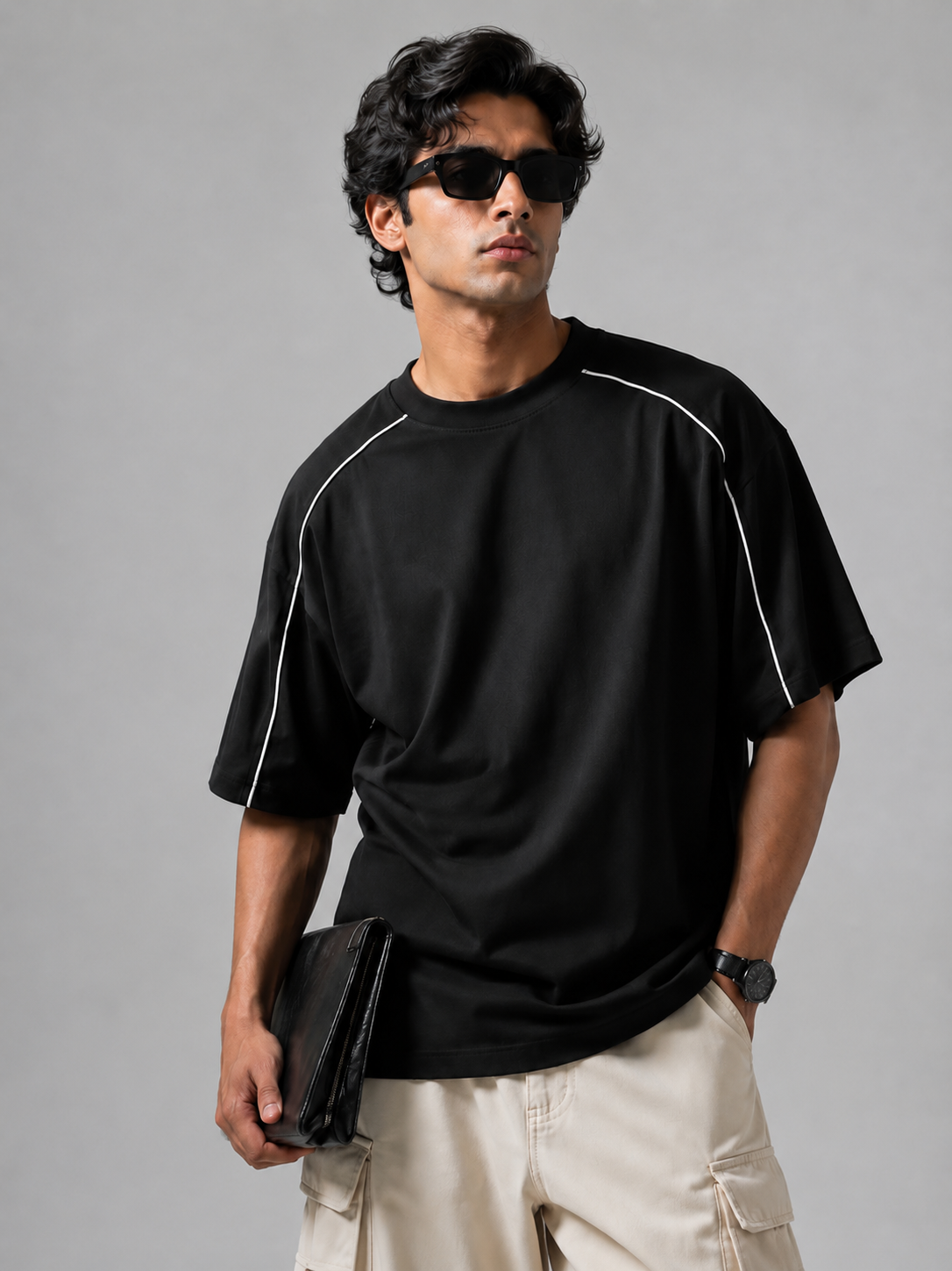 Pack Of Two Sporty Piping Tshirts