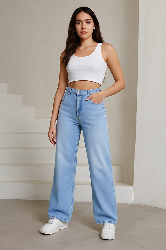 Wide Leg Jeans Ice blue