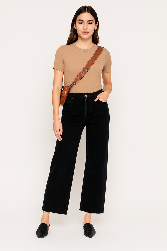 Wide Leg Jeans Black