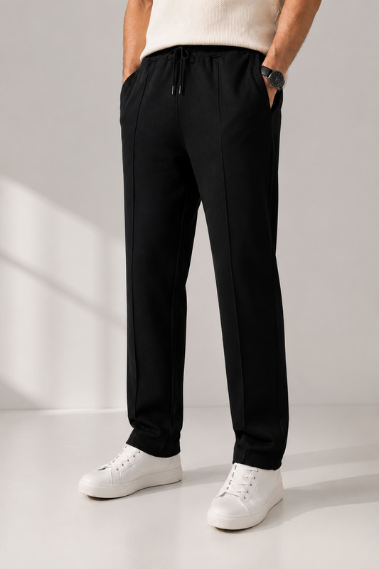 Relaxed Fit Terry Trouser - Black